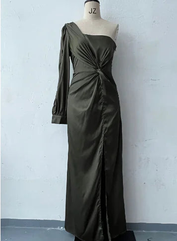 Women's Cinched Waist Slim-Fit Evening Dress Rieworkes