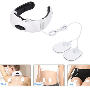 Electric Cervical Pulse Neck Massager Muscle Relax Massage Magnetic Therapy US Rieworkes