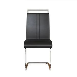 Modern Dining Chairs,PU Faux Leather High Back Upholstered Side Chair With C-shaped Tube Plating Metal Legs For Dining Room Kitchen Vanity Patio Club Guest Office Chair Set Of 2 Rieworkes