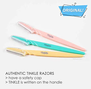 Dorco Tinkle Eyebrow Razors | 3-Pack Precision Dermaplane Tools | Safe & Easy Facial Hair Removal | Ideal for Spa Days & Beauty Gift Sets 1pk Rieworkes
