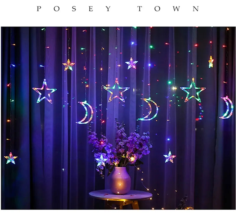 Moon Star Curtain Lights Mimarta