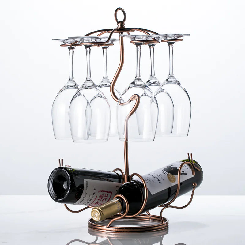 Upside Down Wine Rack and Glass Holder - European Style Rieworkes