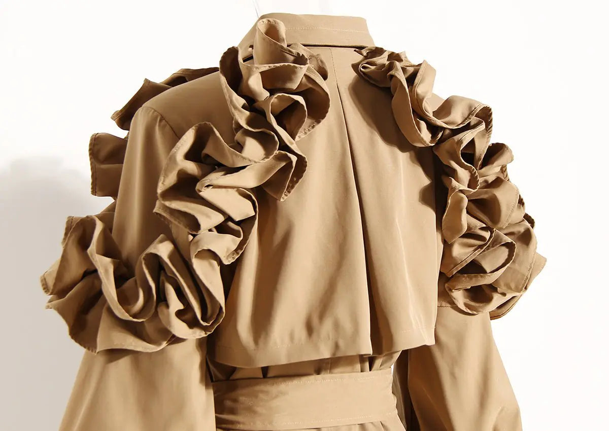 Ruffle Trench Coat Rieworkes