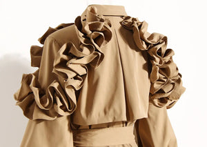Ruffle Trench Coat Rieworkes