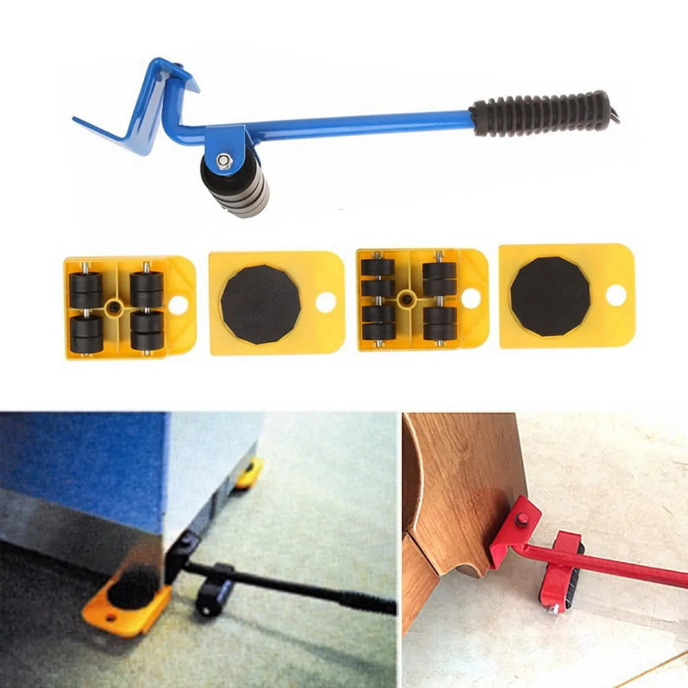 Furniture Lifter Sliders Kit: Heavy-Duty Roller Move Tool Set for 100Kg/220Lbs Rieworkes