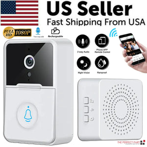 Wireless Security Smart WiFi Doorbell Intercom Video Camera Door Ring Bell Chime Rieworkes