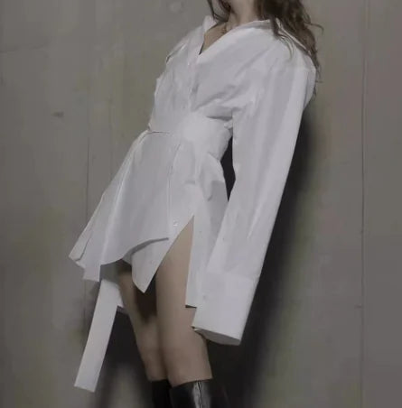 Irregular Shirt Dress for Women's Fashion Mimarta
