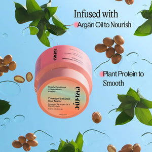 Eva NYC Therapy Session Hair Mask, Deep Conditioning Hair Mask Infused with Argan Oil and Plant Protein, 16.9 fl oz 16.9 Fl Oz (Pack of 1) Rieworkes