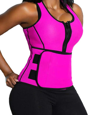 Lelinta Neoprene Sauna Suit - Sauna Tank Top Vest with Adjustable Shaper Trainer BeltRed5XL(Fit For Waist:37.8"-39.4") Mimarta