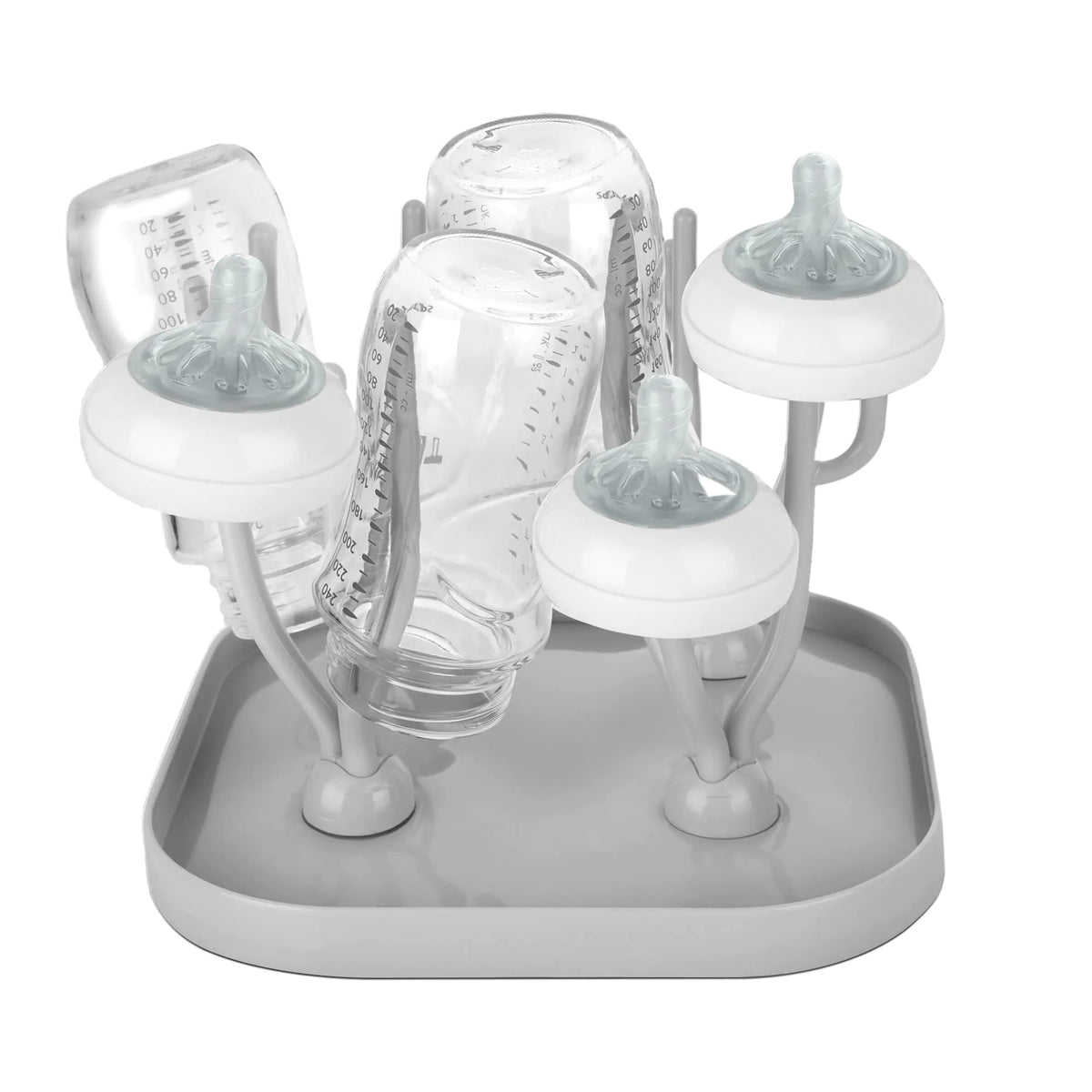 Lulyboo Baby Bottle Drying Rack Countertop Drying Rack Holds 16 Baby Bottles & Accessories Efficient Water Drainage with Space-Saving & Compact Removable Tray. Mimarta
