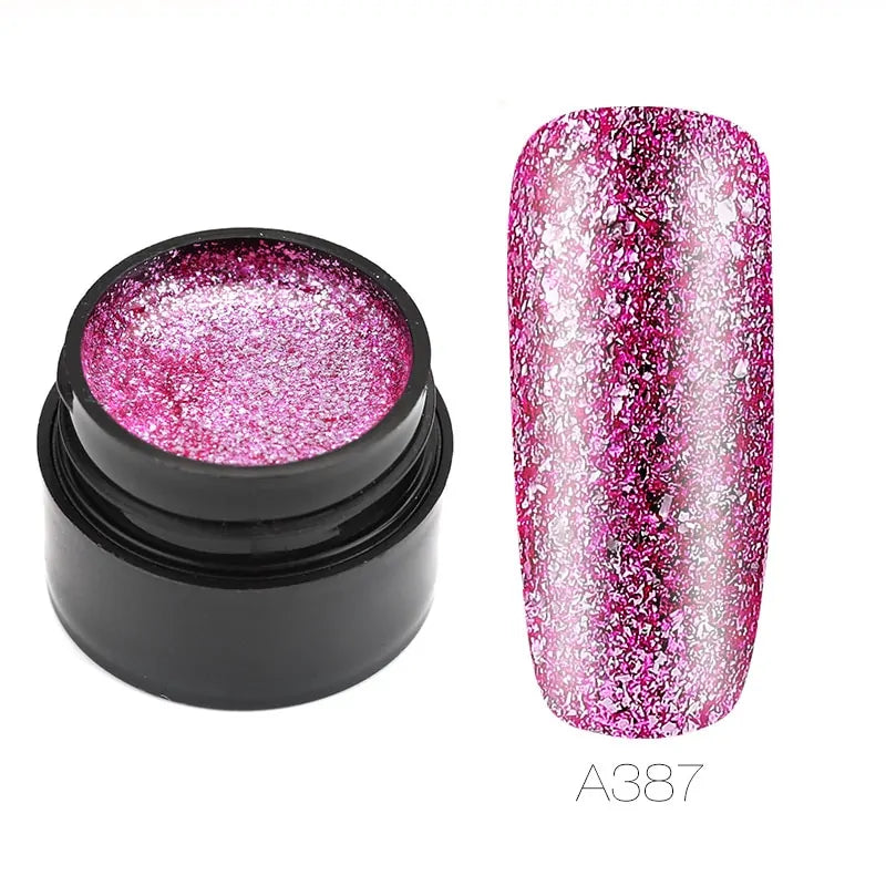 Hybrid Varnishes Gel Nail Polish Set Glitter Rieworkes