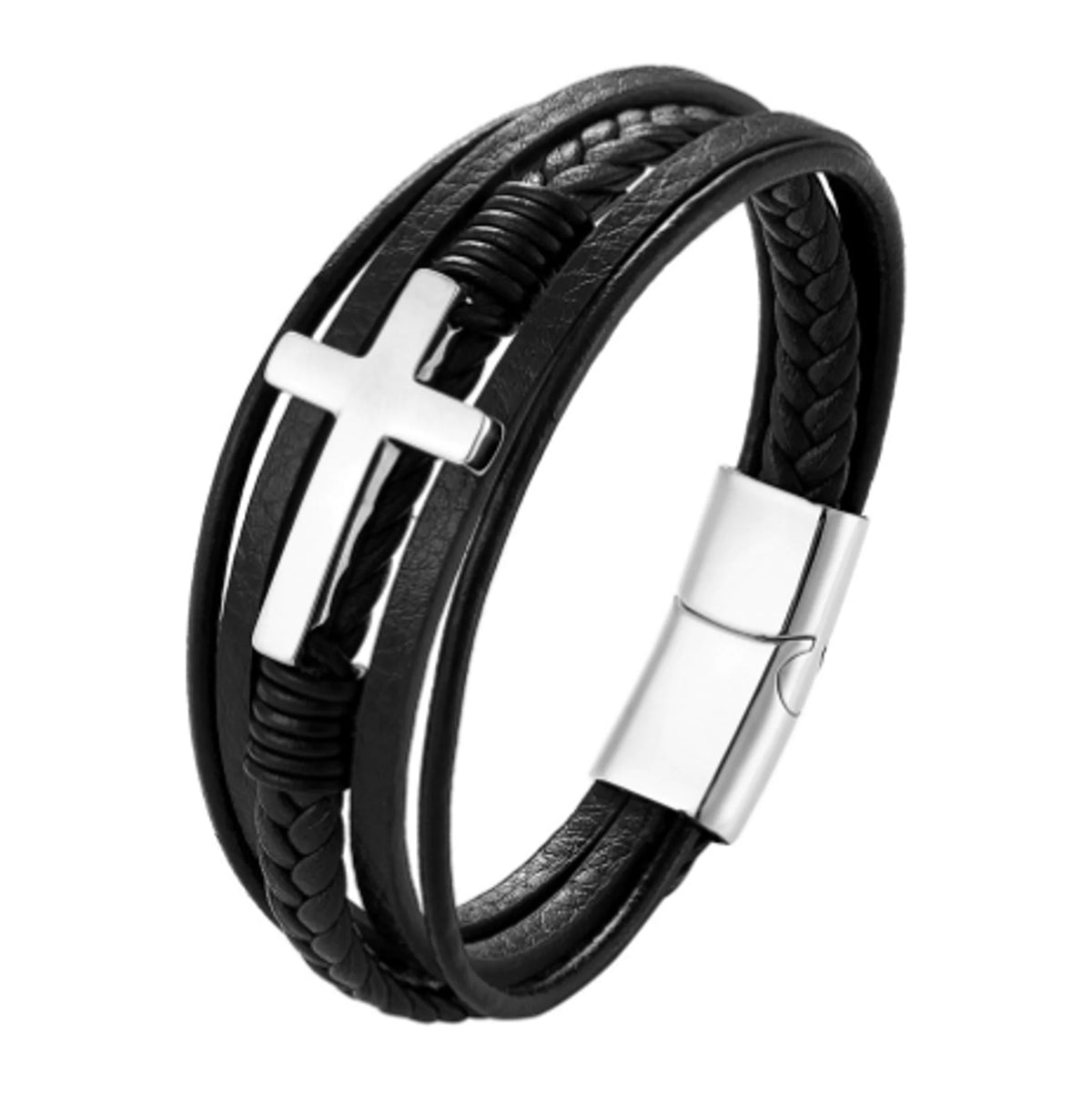 Luxury Multicolor Cross Design Classic Stainless Steel Men Rieworkes