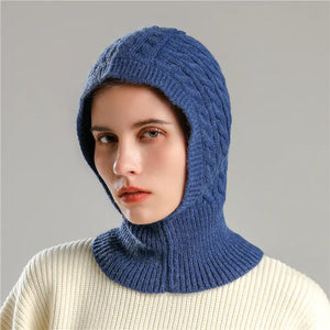 Women's Winter Knitted Cap and Warm Scarf Set Mimarta