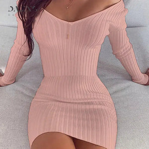 Warm & Sexy Off Shoulder Sweater Dresses Rieworkes