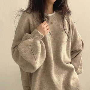 Women’s Crew Neck Lantern Sleeve Sweater Rieworkes