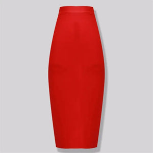 Elegant High Waist Mid-Length Bandage Skirt Mimarta