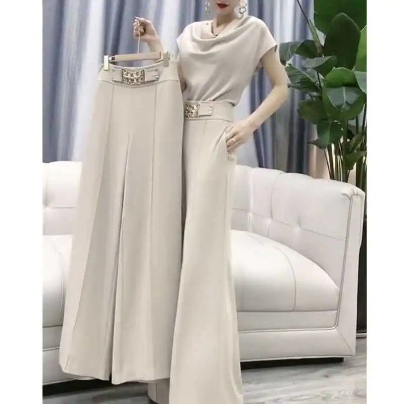 2023 Women's Casual Wide-Leg Skirt Set for Summer Mimarta