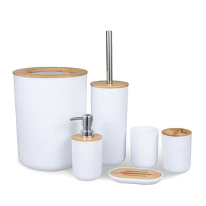 Light Luxury Bamboo Wood Bathroom Set Rieworkes
