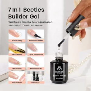 Beetles Builder Gel 7 in 1 Builder Strengthener Gel Nude Purple Gel Translucent Sheer Purple Hard Gel Builder Extension for Nail Art Base Gel Needed Jelly Gel Polish Gifts for Women Earthy Ground 0.5 Fl Oz (Pack of 1) Rieworkes