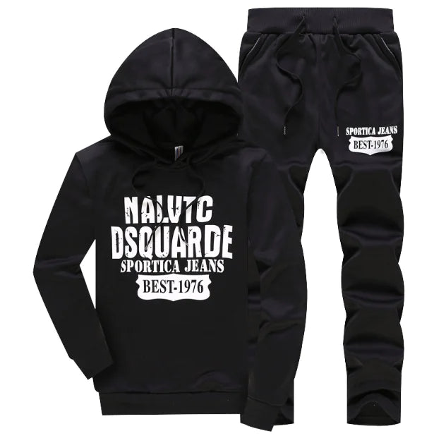 Men's Hooded Sweatshirt and Down Jacket Three-Piece Set Mimarta