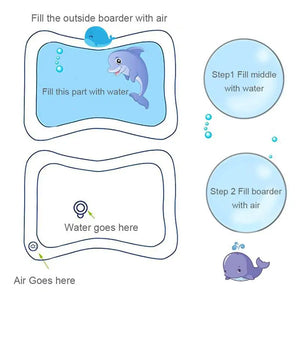 Tummy Time Inflatable Water Mat for Babies Rieworkes
