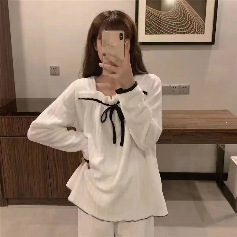 Winter Full-Sleeved Pajama Set for Home Wear Mimarta