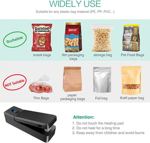 Rechargeable Portable Mini Bag Sealer Rieworkes
