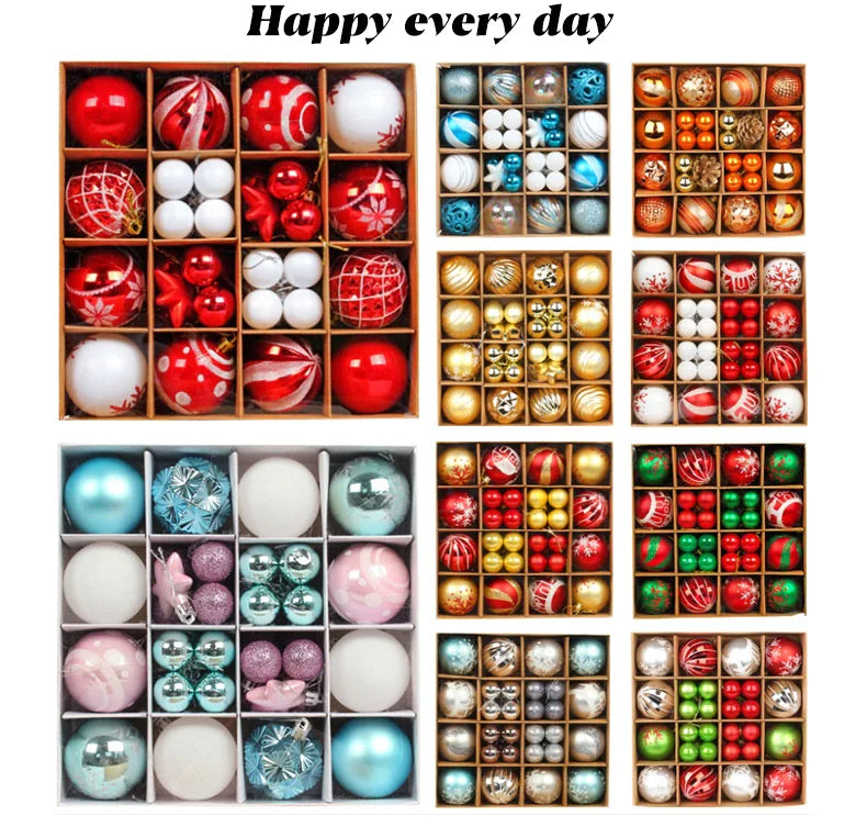 Colorful Christmas Ornament Ball Set Rieworkes
