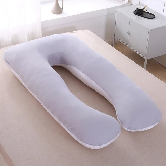 Sleeping Support Pillow For Pregnant Women Body PW12 100% Cotton Rabbit Print U Shape Maternity Pillows Pregnancy Side Sleepers Rieworkes