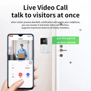Wireless Security Smart WiFi Doorbell Intercom Video Camera Door Ring Bell Chime Rieworkes