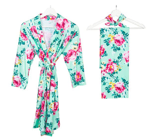 Cotton Maternity Hospital Robe & Baby Set (One Set) Mimarta