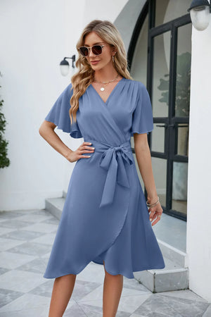 V-Neck Split Maxi Dress Rieworkes