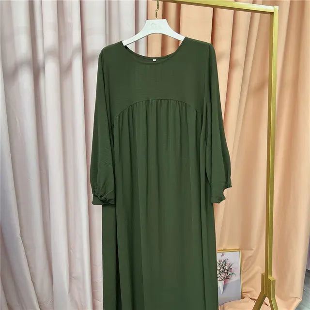 Solid Color Abayas for Women Rieworkes
