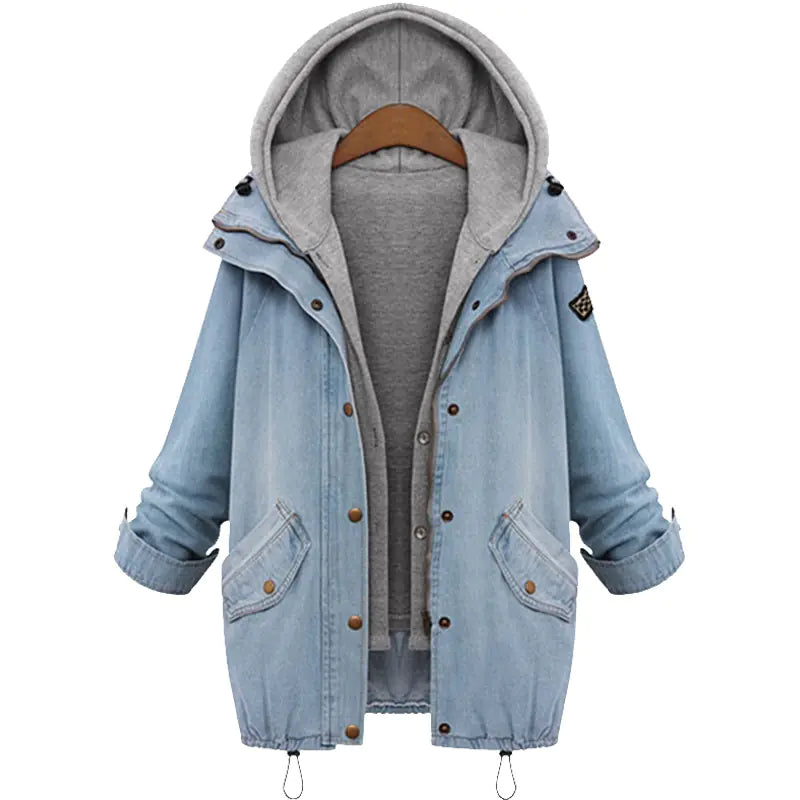 New Women's Autumn Winter Loose Denim Jacket Set Mimarta