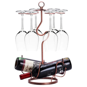 Upside Down Wine Rack and Glass Holder - European Style Rieworkes