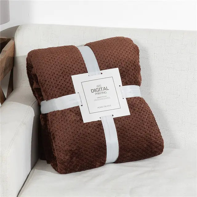 Fluffy Plaid Winter Bed Blankets Rieworkes