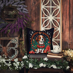 Beagle Christmas Throw Pillow Rieworkes