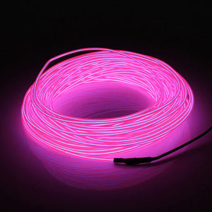 Neon LED Light Glow EL Wire String Strip Rope Tube Decor Car Party + Controller Rieworkes