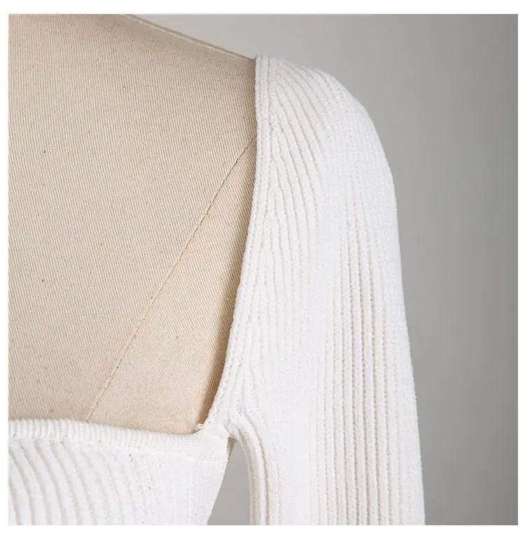 Ribbed Sweetheart Long Sleeve Top Rieworkes