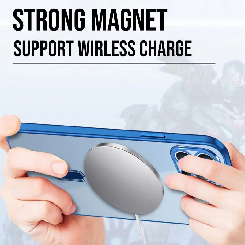 Luxury Plating Clear Magnetic Wireless Charger Case Rieworkes