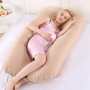 Sleeping Support Pillow For Pregnant Women Body PW12 100% Cotton Rabbit Print U Shape Maternity Pillows Pregnancy Side Sleepers Rieworkes