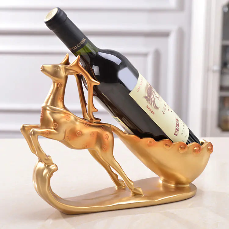Modern European Style Deer Wine Rack for Home Decor Rieworkes