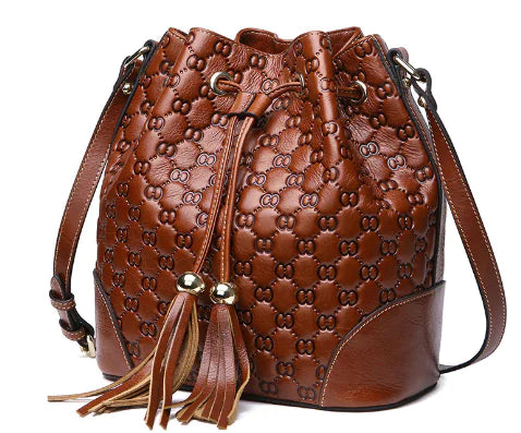 Vintage Leather Bucket Bag for Women - Versatile Design Rieworkes
