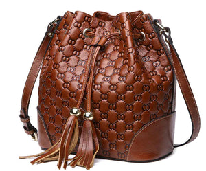 Vintage Leather Bucket Bag for Women - Versatile Design Rieworkes