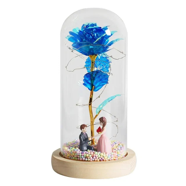 Enchanted Glass Rose Decoration Rieworkes