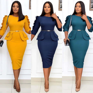 Elegant African Dress for Professional Office Commute Mimarta