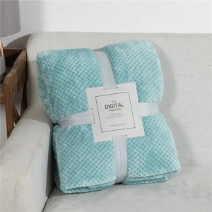 Fluffy Plaid Winter Bed Blankets Rieworkes