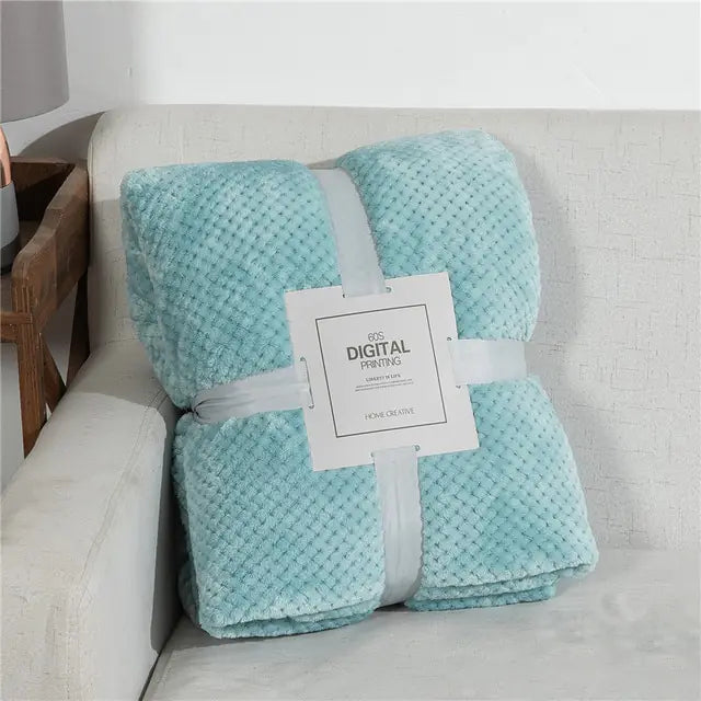 Fluffy Plaid Winter Bed Blankets Rieworkes