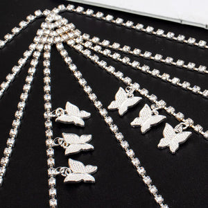 Luxury Rhinestone Geometric Butterfly Body Chain Mimarta
