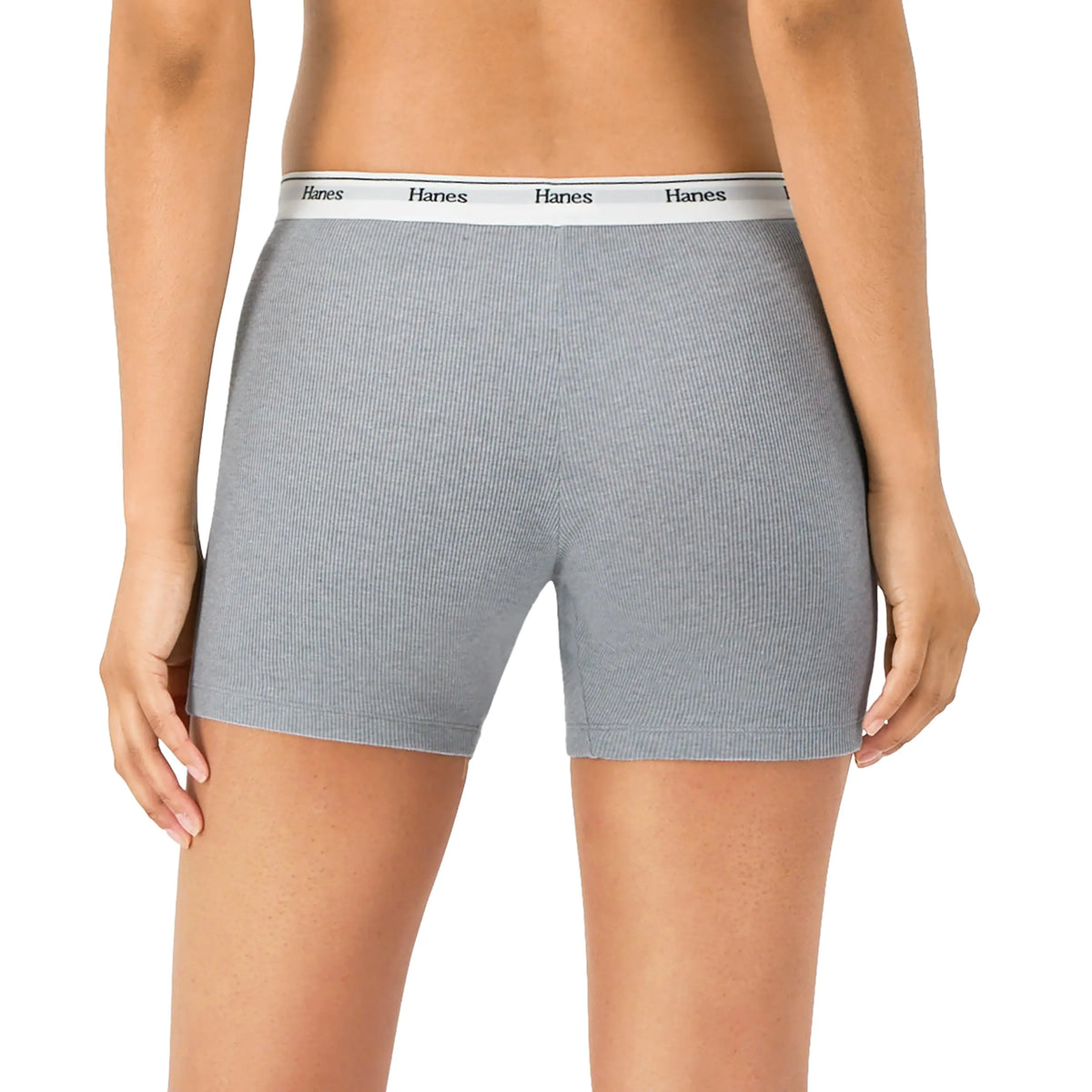 Hanes Womens Mid-Thigh Boxer Brief Pack, Stretch Cotton Underwear, 4-Pack Small Fashion Color Mix Rieworkes